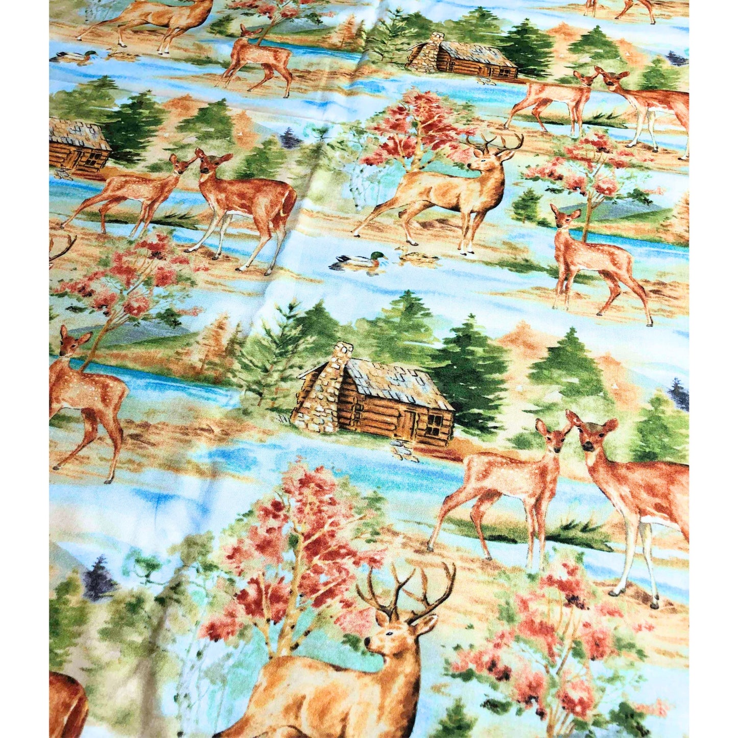 Deer Meadow Fabric, Wilmington Prints, 100% Cotton, Sewing, quilting fabric, Cotton Fabric, Lodge, Fabric for men, hunting