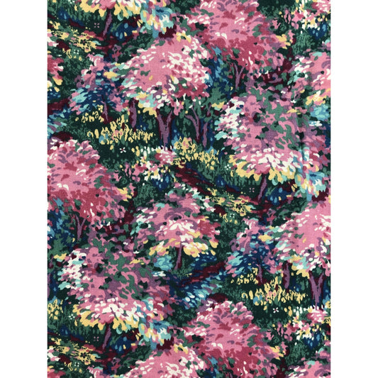 Springs Pink Watercolor Tree Fabric, Vintage Fabric, Sewing, quilting fabric, 100% Cotton Fabric, forest, meadow, abstract trees