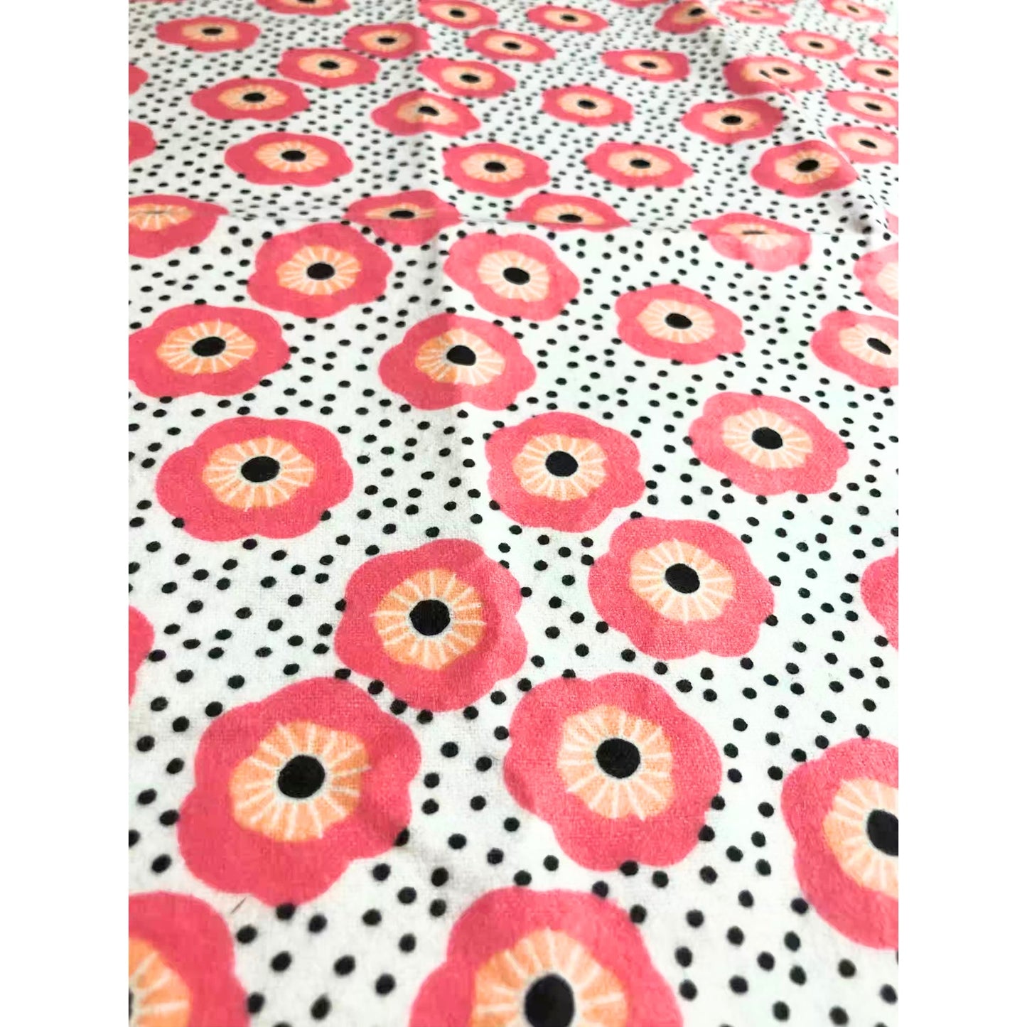 Pink Poppy Floral Snuggle Flannel, sewing fabric, Nursery fabric, fabric by the yard, fabric for baby, flannel fabric