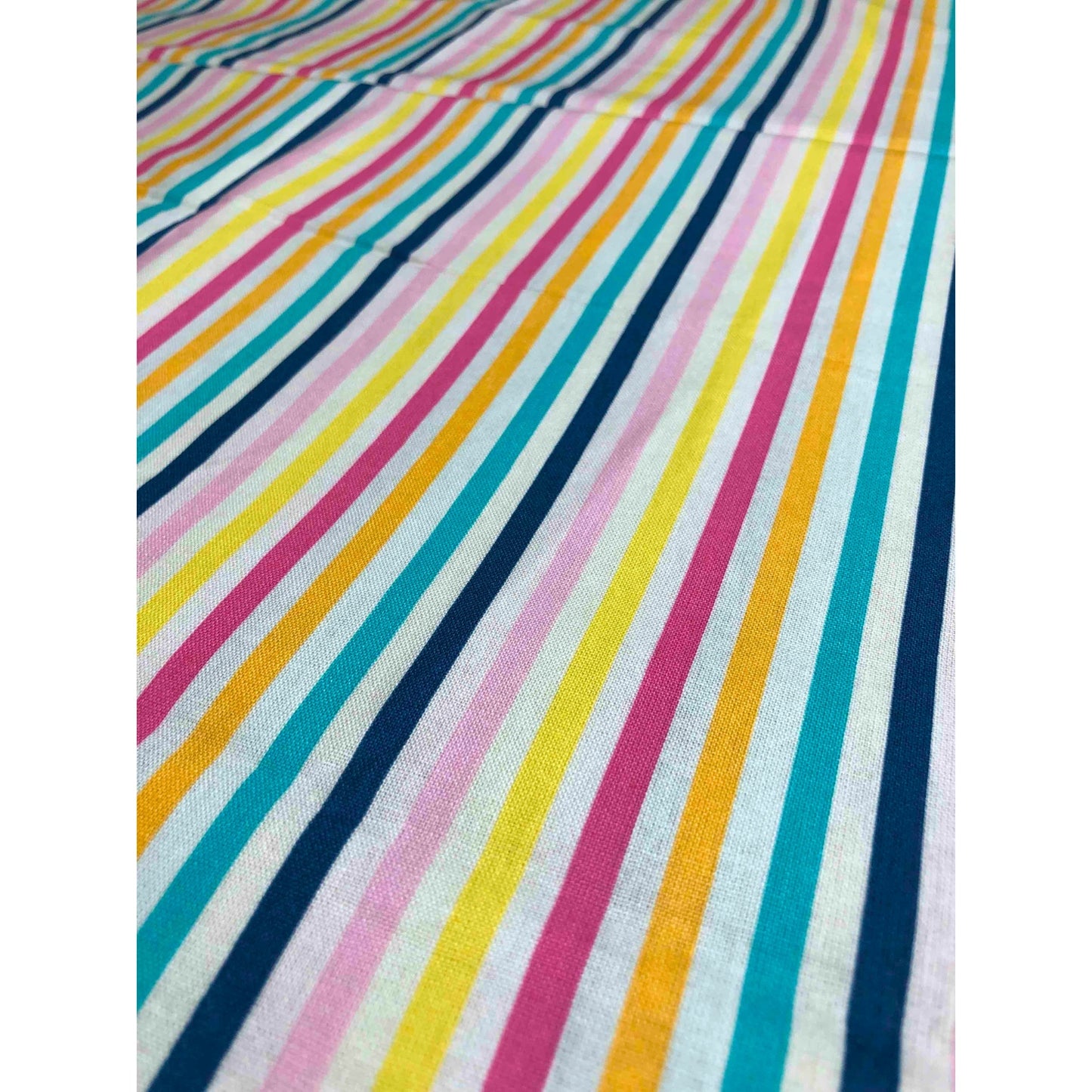 Bright Sherbet Striped Fabric 100%Cotton,  Sewing, quilting fabric, pink stripe, blue stripe, children's fabric, colorful stripe