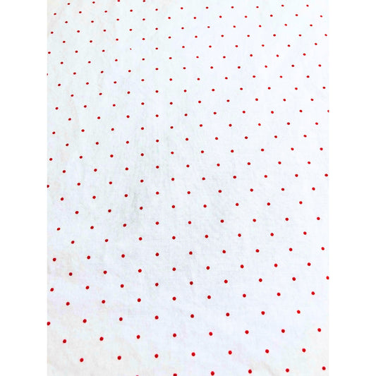 Small Red Polka Dots on White, Valentine Fabric, Sewing, quilting fabric, 100% Cotton Fabric, Polka Dot Fabric