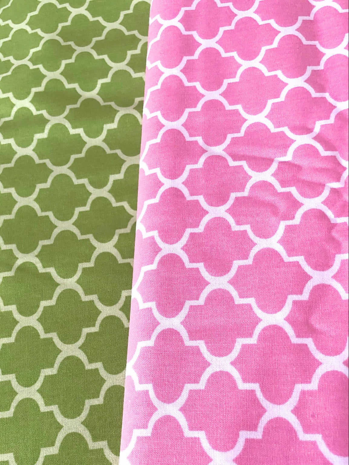 Moroccan Geometric Print 100% Cotton Fabric, Spring Fabric, quilting fabric, Sewing,  fabric by the yard, Trellis, pink fabric