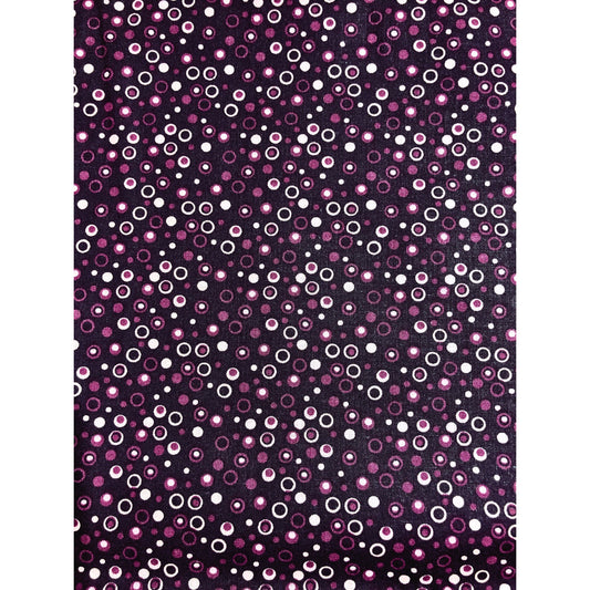 Pink and Purple Polka Dot Fabric by the Yard, 100% Cotton, home decor fabric, quilting, sewing, bubbles, pink polka dot