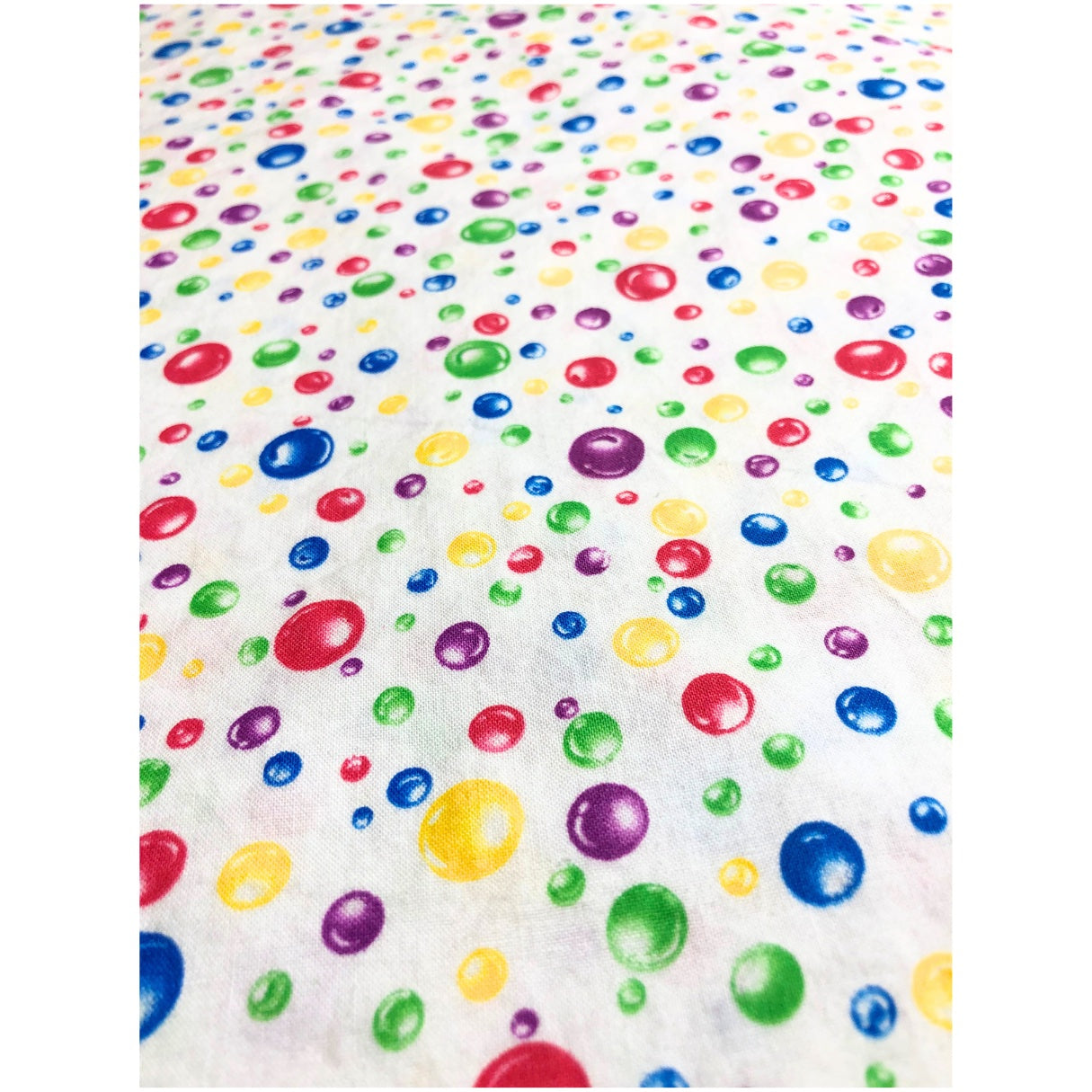 Colorful Bubble Fabric, sewing, crafting fabric, quilting fabric, fabric for kids, circle fabric, polka dot fabric, fun fabric