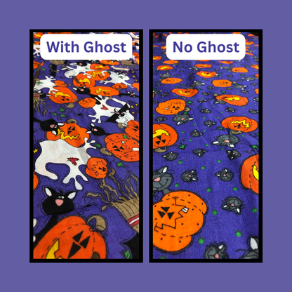 Coordinating Purple Halloween Fabric, 100% Cotton Fabric, Sewing, quilting fabric, craft fabric, pumpkin, ghost, witch, black cat, bat