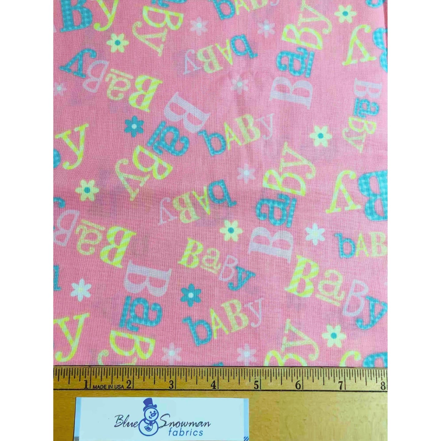 Baby Girl Pink Nursery Fabric, sewing fabric,  fabric by the yard, fabric for baby, 100% Cotton, baby fabric