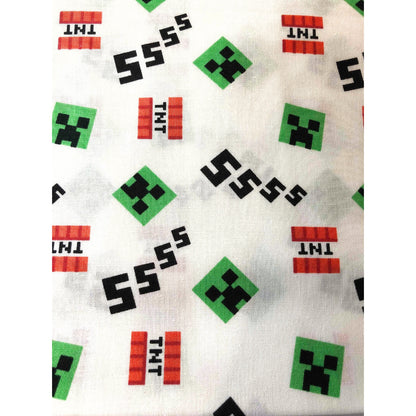 Minecraft Licensed Fabric,  100% Cotton Fabric, sewing fabric, quilting, fabric by the yard, fabric for kids, back to school, Nintendo, TNT