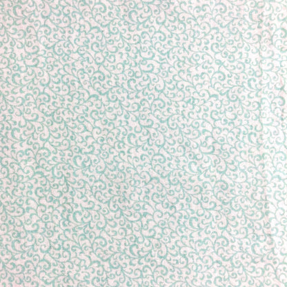 Mint Green Small Scrollwork Fabric by the Yard, 100% Cotton, decor fabric, quilting, sewing, Quilter's Showcase