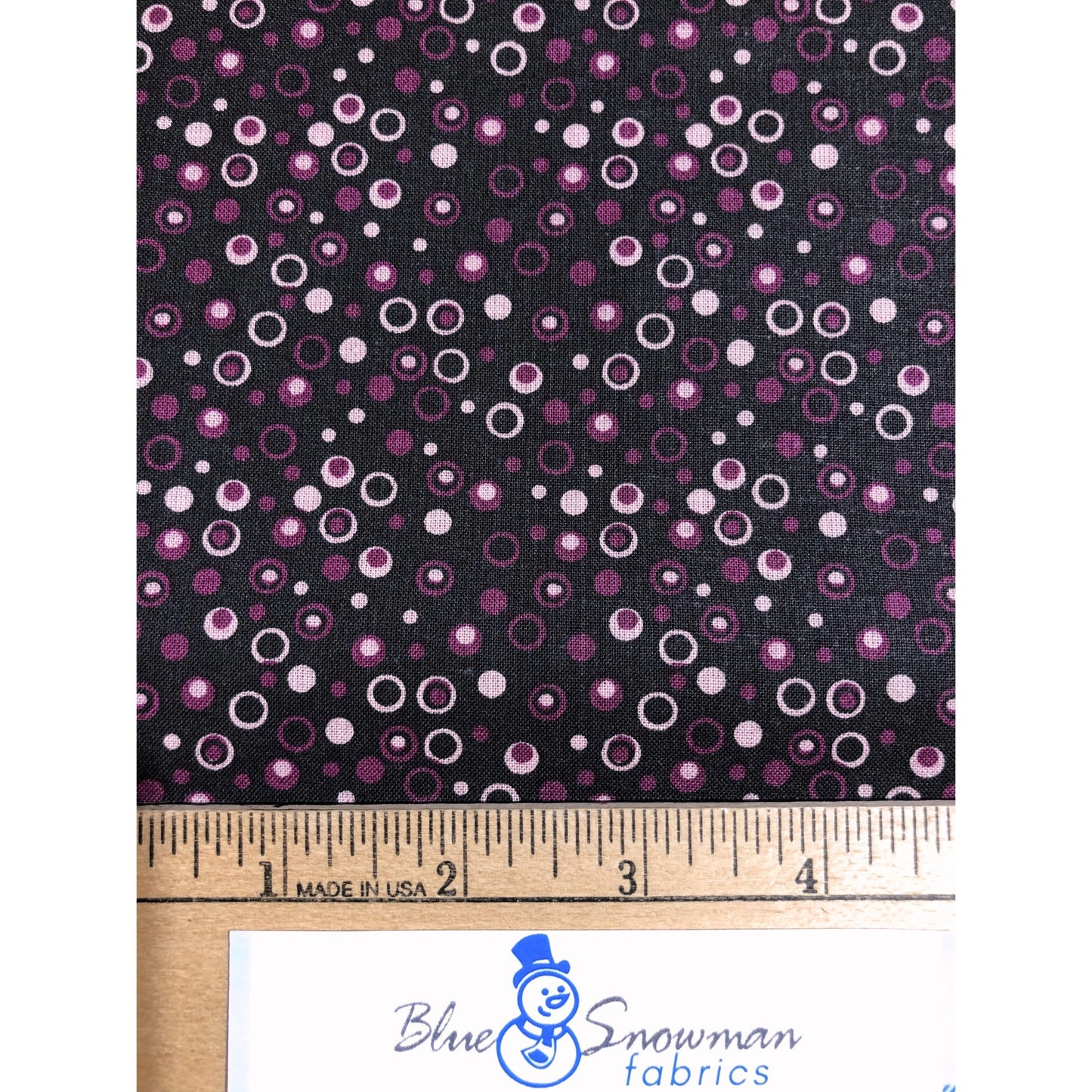 Pink and Purple Polka Dot Fabric by the Yard, 100% Cotton, home decor fabric, quilting, sewing, bubbles, pink polka dot