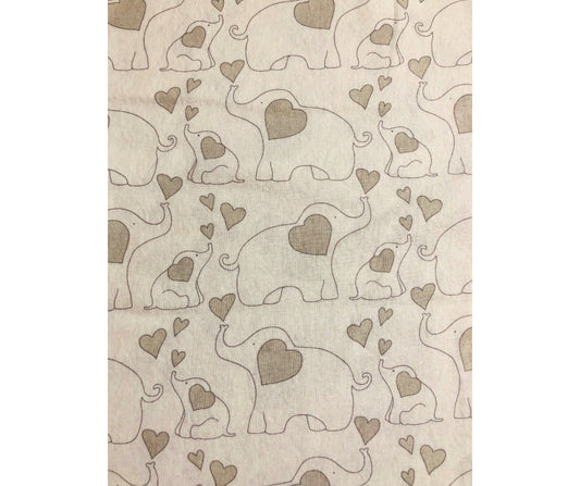 Elephant Fabric by the Yard, 100% Cotton, nursery decor fabric, sewing, children's fabric, gender neutral nursery fabric, Susan Winget