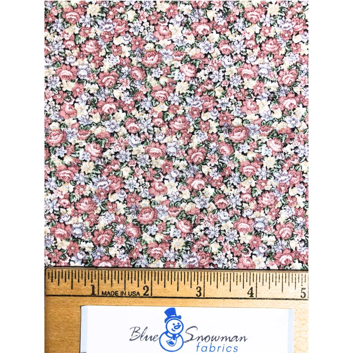 Vintage Peter Pan Small Floral Fabric, Vintage Fabric, Sewing, quilting fabric, 100% Cotton Fabric, OOP fabric, Small Rose Floral