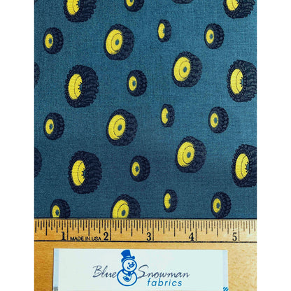 Riley Blake Licensed CAT tire Fabric 100% Cotton Fabric, Sewing, quilting fabric, fabric for men, tractor fabric, Caterpillar Construction