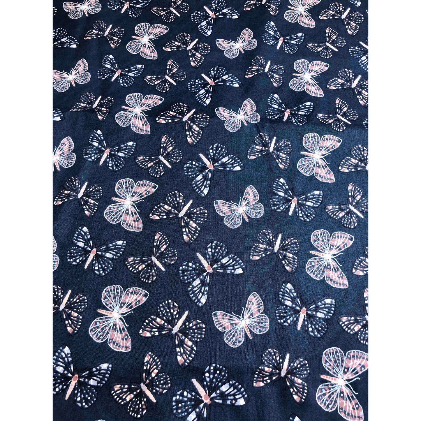 Blue Butterfly Fabric 100% Cotton Fabric, Sewing, quilting fabric, Fabric for girls