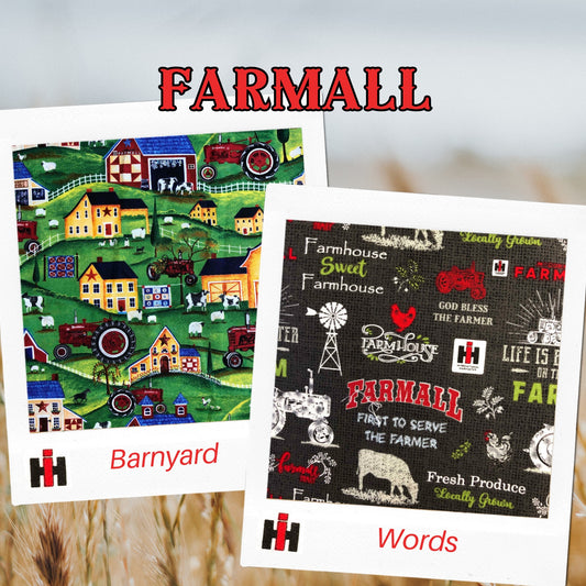 Licensed Farmall Tractor Fabric 100% Cotton Fabric, Sewing, quilting fabric, fabric for men, farm fabric, country decor, barnyard, 4-H, FFA