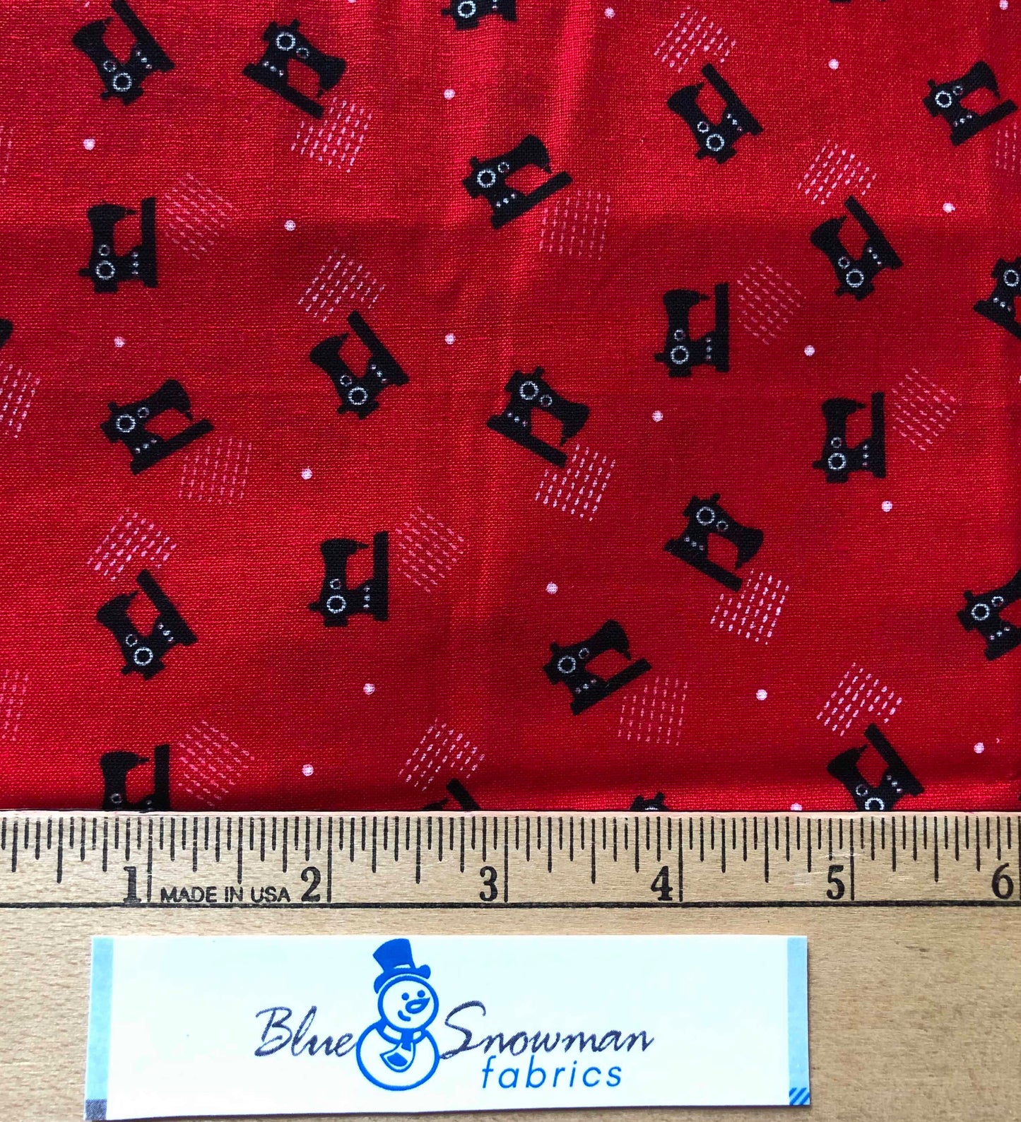 Sewing Machine Fabric, 100% Cotton Fabric, quilting fabric, Sewing,  fabric by the yard,  sewing theme, red fabric, white fabric