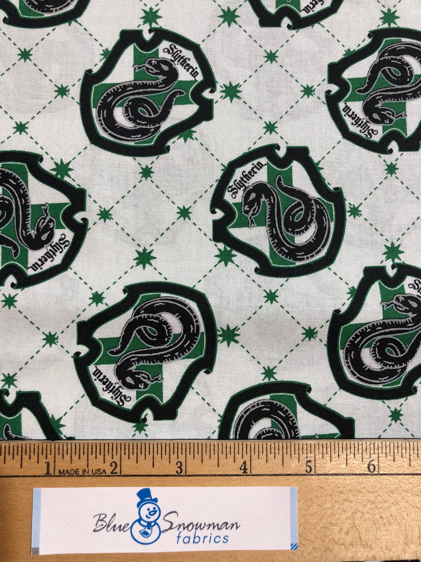 Harry Potter License Fabric,  100% Cotton fabric, Quilting Fabric, sewing, Platform 9 3/4, Slytherin, wizards