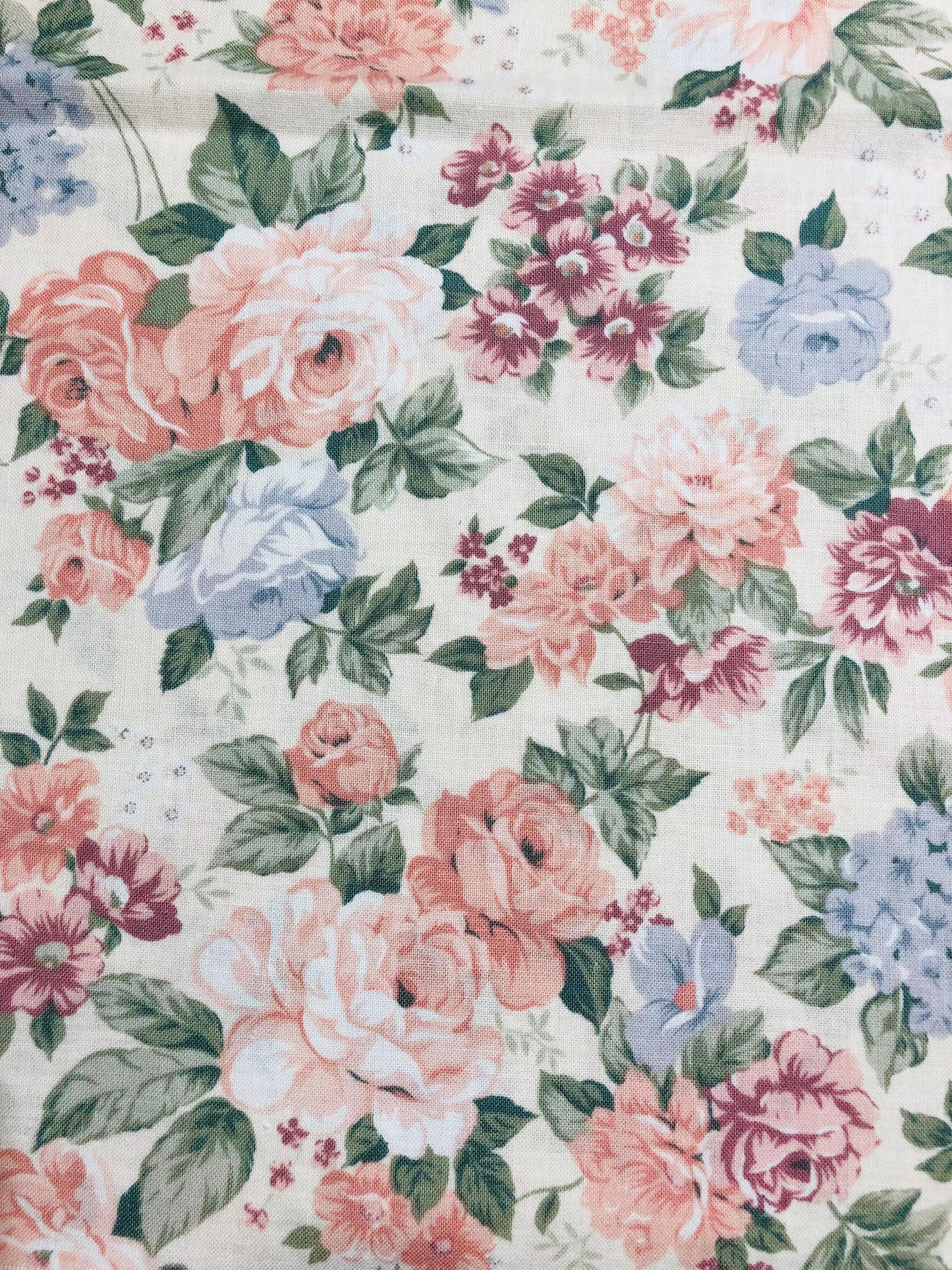 Coventry Collection Pastel Floral Fabric, Sewing, quilting fabric, fabric by the half yard, floral fabric, spring floral fabric, 100% Cotton