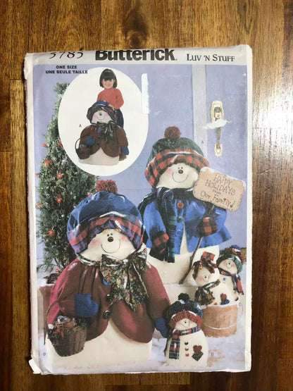 Raggedy Ann Doll Pattern, Giant Snowman Pattern, Sewing Patterns, Simplicity, Butterick, 8402, 8043, 5785, Uncut patterns