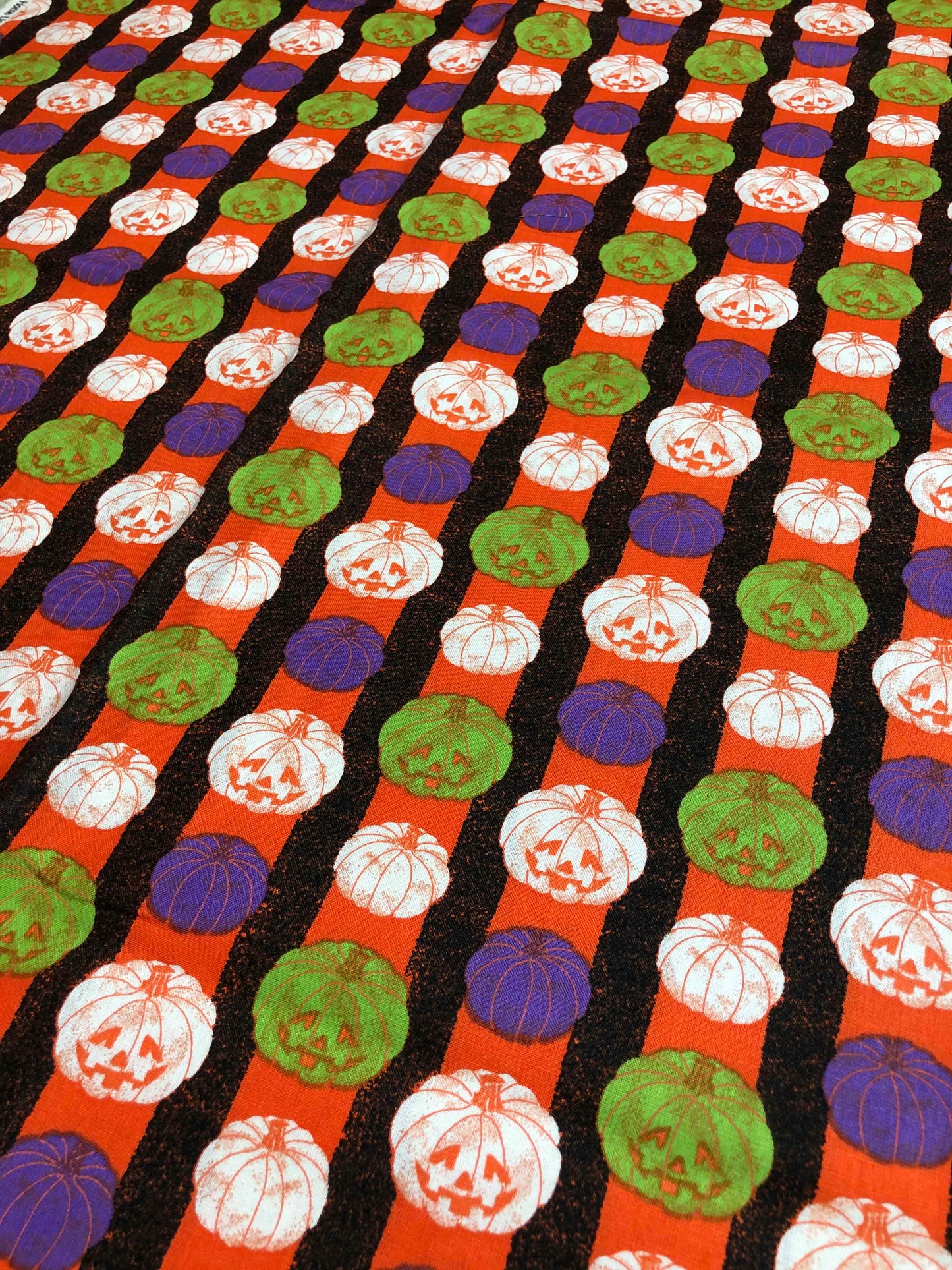 David Textiles Bright Halloween Pumpkin Fabric, 100% Cotton Fabric, Sewing, quilting fabric, crafting fabric, purple pumpkin