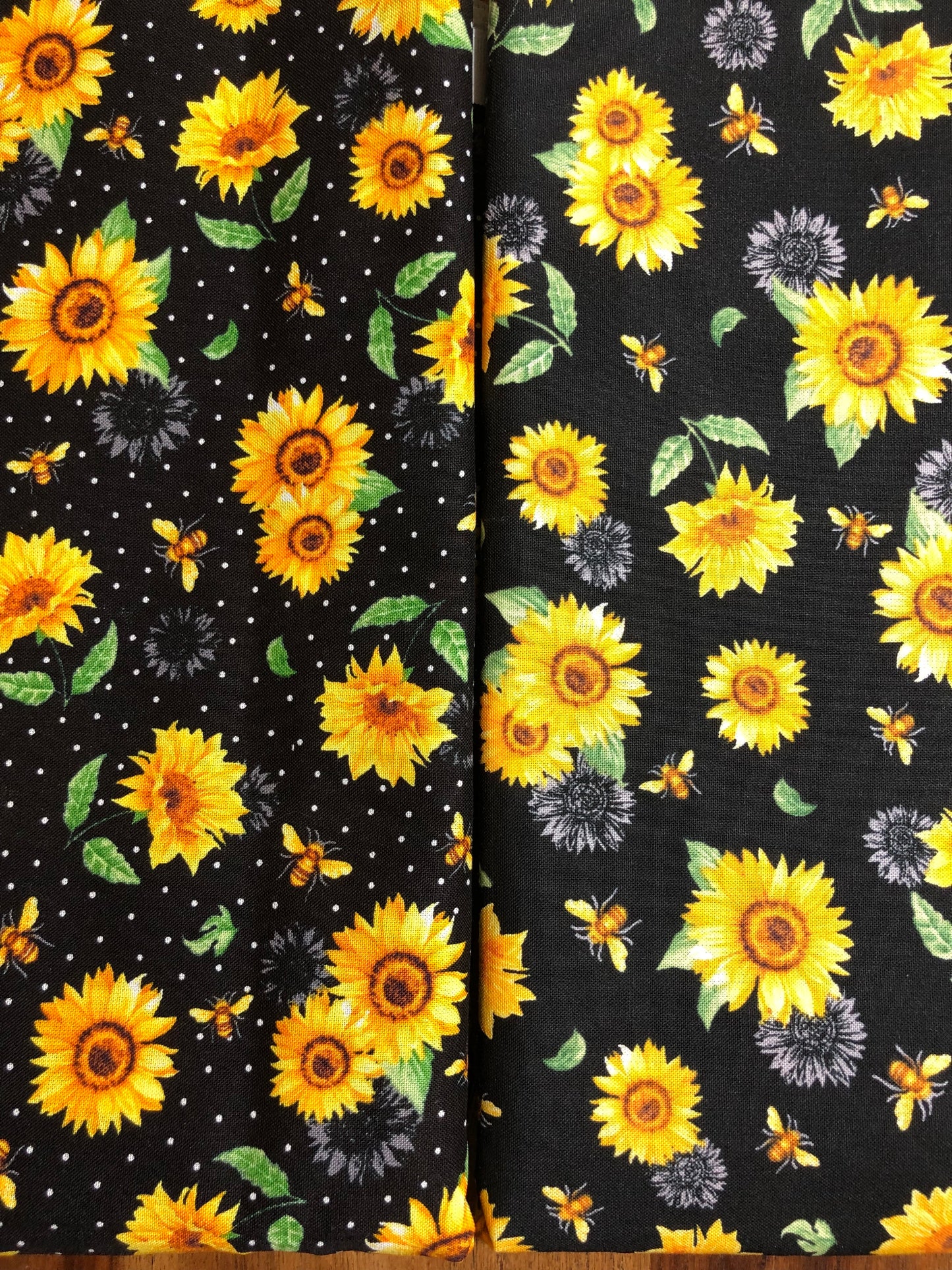 Sunflower fabric, Hi-Fashion Sunflowers and Bees, 100% Cotton fabric, sewing, quilting, decor fabric, premium fabric