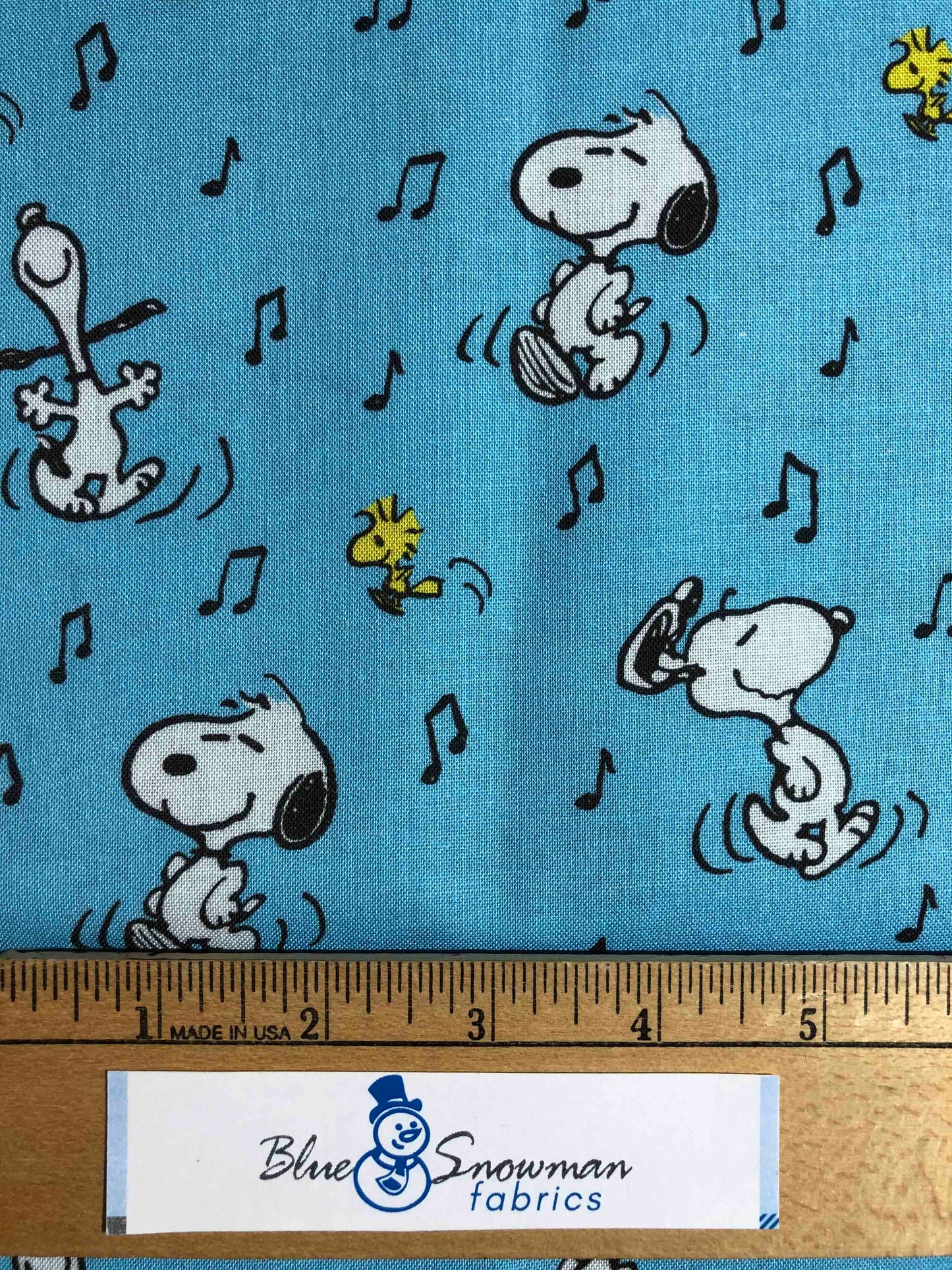 Licensed Peanuts Fabric, Snoopy, sewing fabric, quilting, fabric by the half yard, 100% Cotton, Music fabric, fabric for kids