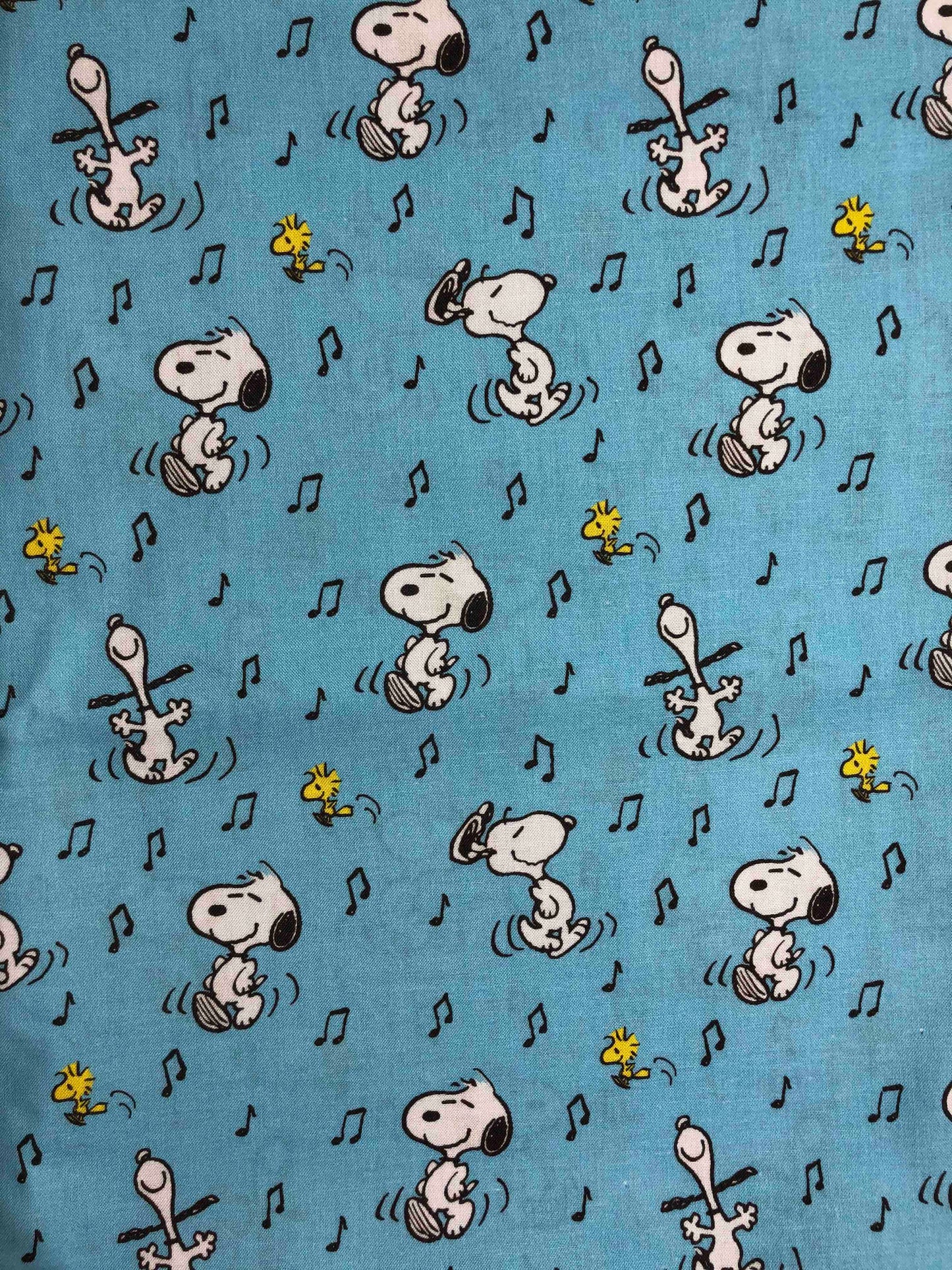 Licensed Peanuts Fabric, Snoopy, sewing fabric, quilting, fabric by the half yard, 100% Cotton, Music fabric, fabric for kids