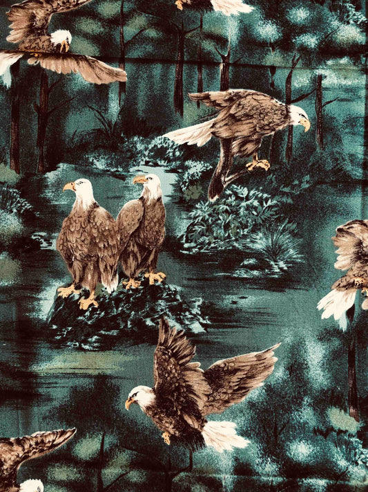 Nature's Corner Fabric, Eagle fabric, sewing, quilting,  100% cotton, fabric for men, Fabri-Quilt, Vintage fabric