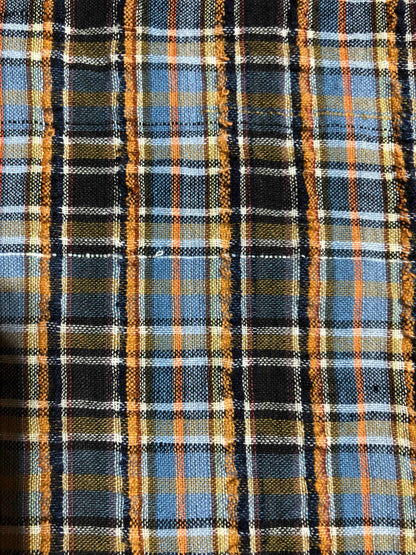 Textured Plaid Fabric, Sewing fabric, Plaid Seersucker, apparel fabric, discounted fabric, sale fabric