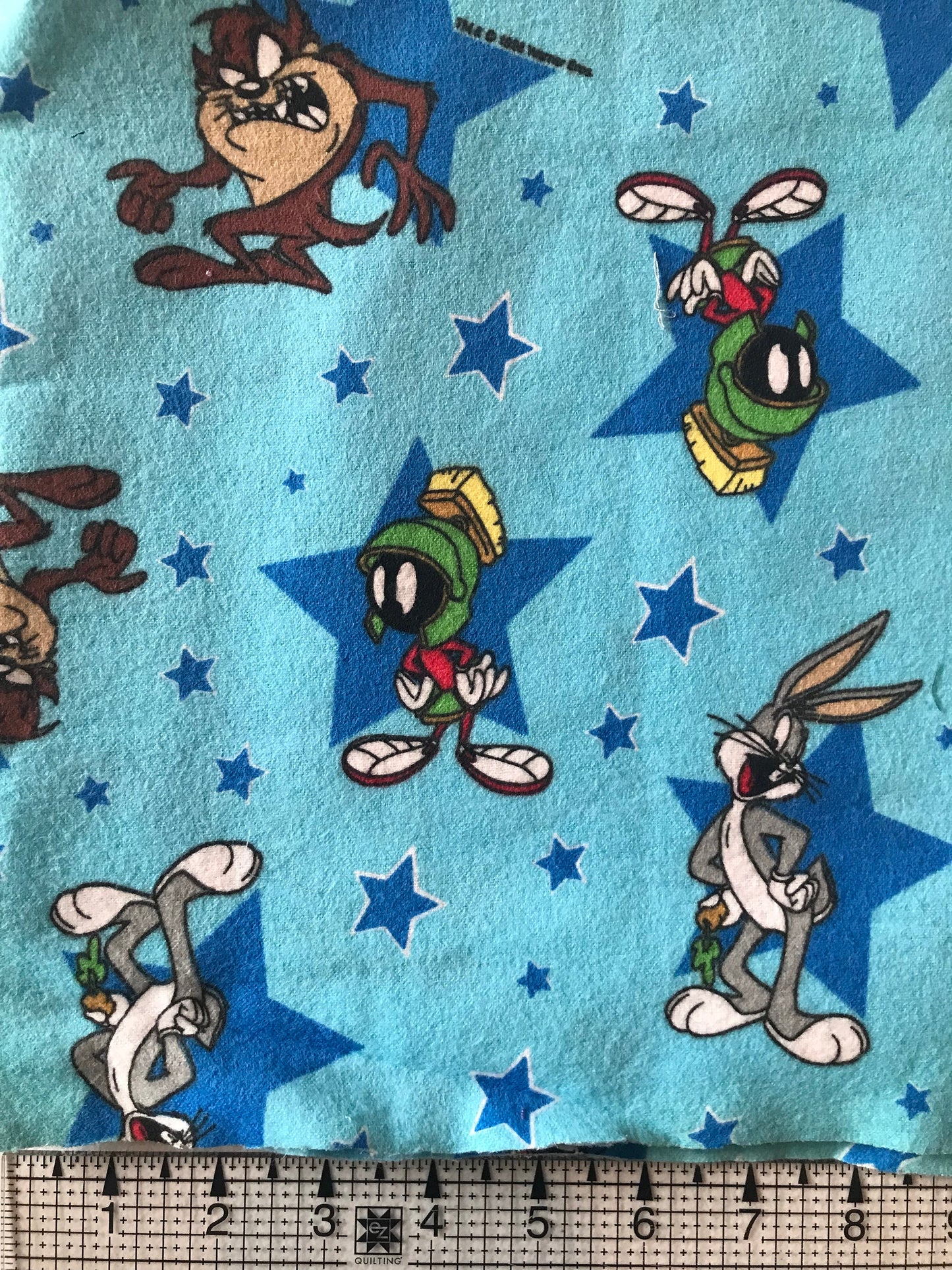 Looney Tunes Fabric 100% Cotton Fabric, Vintage Fabric, quilting, Sewing, Bugs Bunny, Daffy Duck, Flannel Fabric, OOP Character fabric