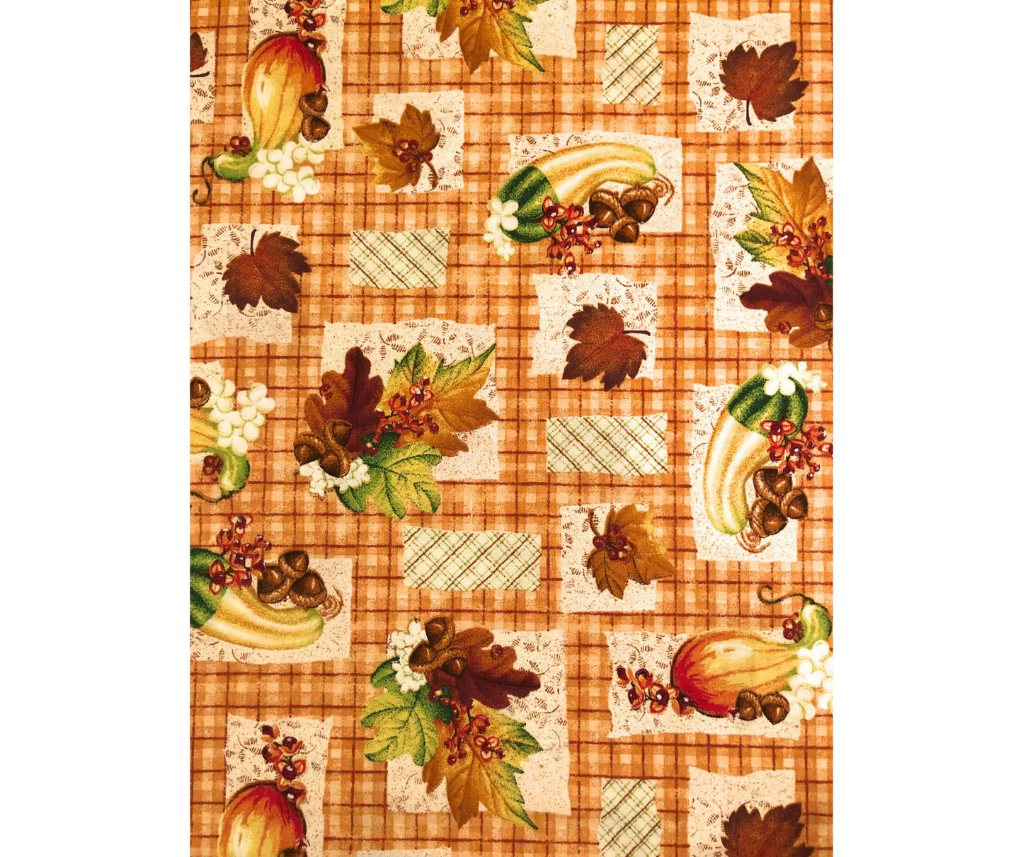 Gooseberry Patch Fall Plaid Print Cranston Fabric 100% Cotton, Fabric by the Yard, quilting fabric, Sewing, crafting, Autumn decor, Leaf