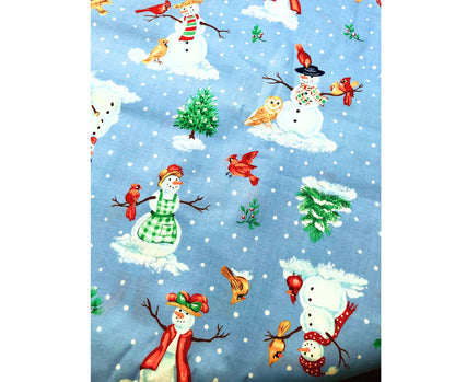 Snowman Christmas Fabric 100% Cotton, Cranston Collection, quilting fabric, Sewing, crafting, fabric by the yard, holiday fabric decor