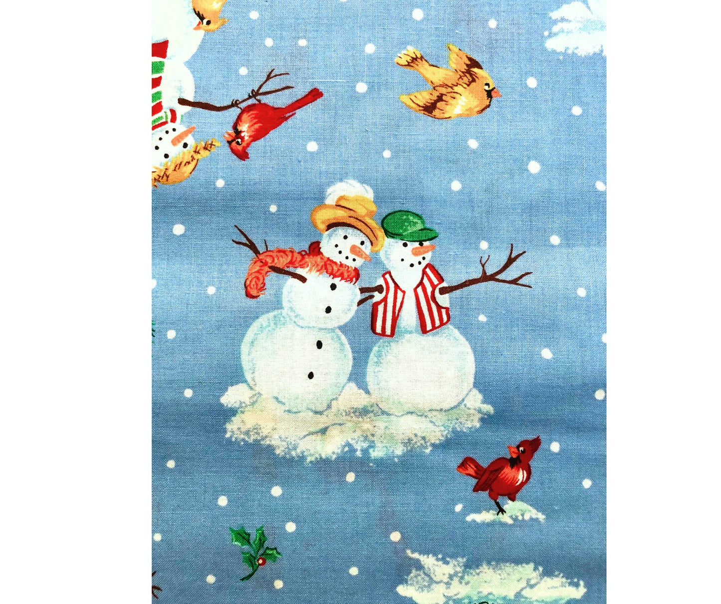 Snowman Christmas Fabric 100% Cotton, Cranston Collection, quilting fabric, Sewing, crafting, fabric by the yard, holiday fabric decor