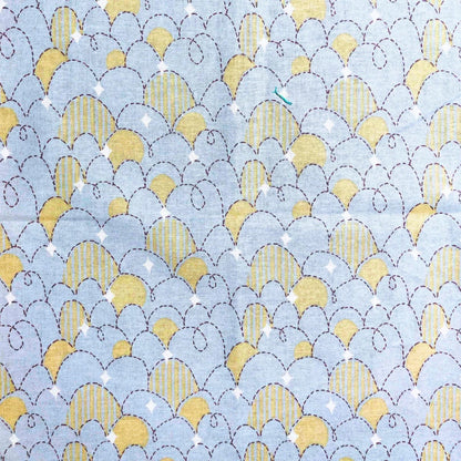 Blue Stitched Cloud Fabric, Sewing, quilting fabric, Cotton Fabric, sky fabric, sun and sky fabric, fabric remnant