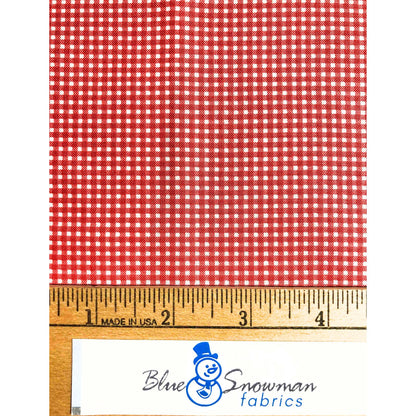 Michael Miller Fabric, Mini Red Gingham Fabric, Sewing, quilting fabric, Cotton Fabric, Mini Mikes, Mini Gingham, fabric remnant