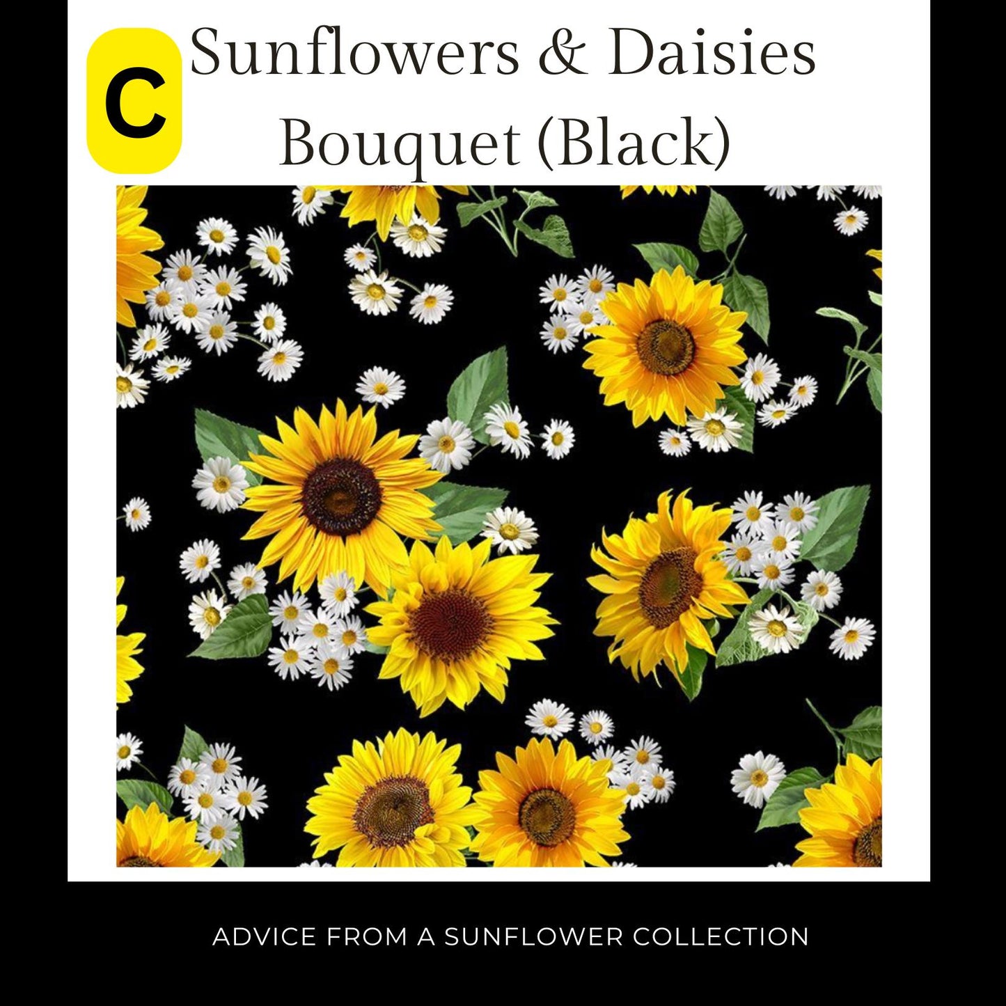 Timeless Treasures Coordinating Advice From a Sunflower Fabric, Sewing, quilting fabric, Cotton Fabric, Sunflower stripe, butterfly