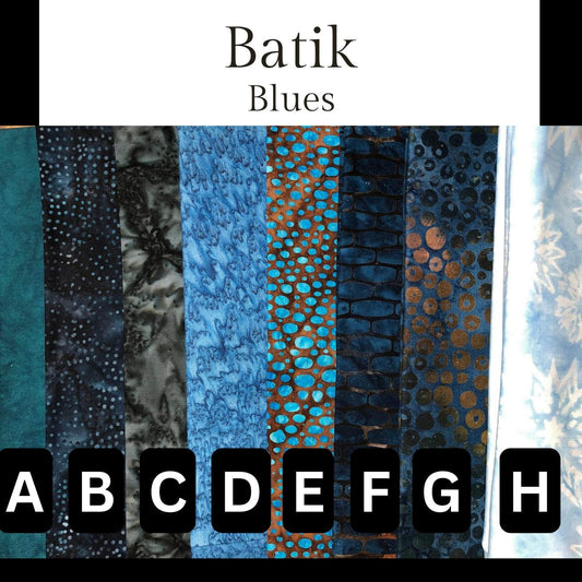 Batik Blues, Sewing, quilting fabric, Cotton Fabric, Blue Batik, Batik, Batik dots, circles, geometric batik, teal batik