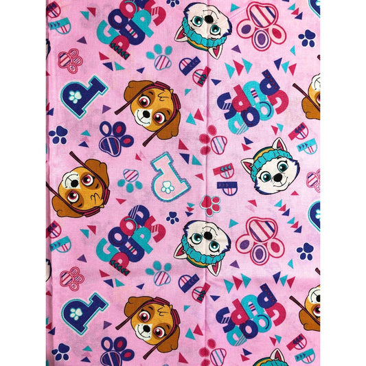 Licensed Paw Patrol Fabric 100% Cotton Fabric, Sewing, quilting fabric, fabric for kids, fabric for girls, Good Pups, pink Paw Patrol