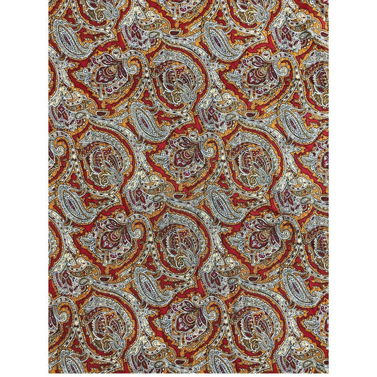 Fall Paisley Fabric, red fabric, gold fabric, quilting fabric, Sewing, crafting, fall fabric