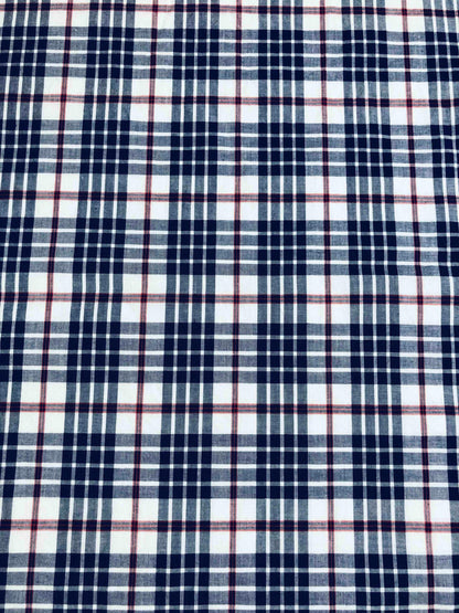 Blue Plaid Fabric 100% Cotton quilting fabric, Sewing, crafting, country plaid, country Christmas craft, red plaid