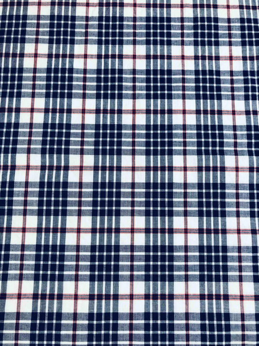 Blue Plaid Fabric 100% Cotton quilting fabric, Sewing, crafting, country plaid, country Christmas craft, red plaid