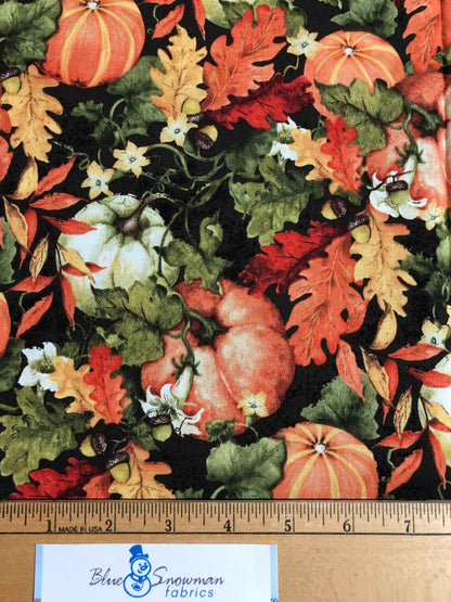 Harvest Riches Fabric 100% Cotton quilting fabric, Sewing, crafting, fall fabric print, pumpkin fabric, Susan Winget