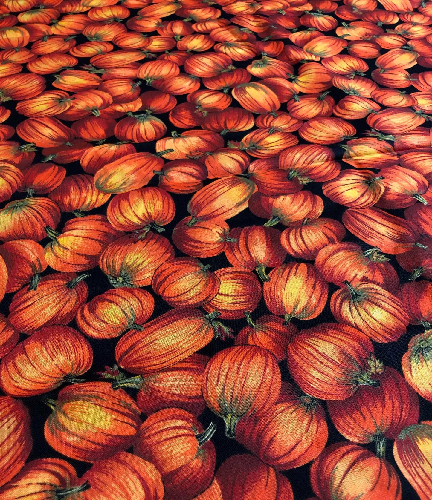 Fall Pumpkin Fabric, 100% Cotton Fabric, Sewing, quilting fabric, autumn harvest fabric, orange pumpkin, classic cottons