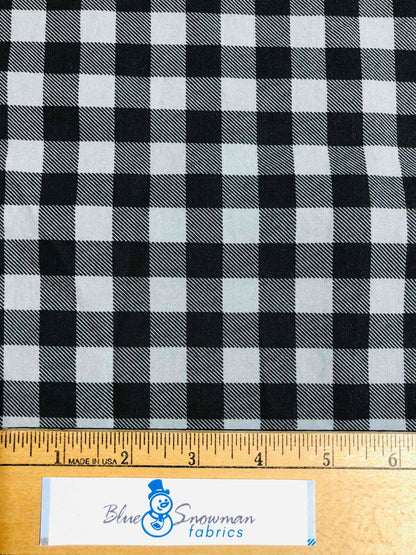 Gray Black Plaid Fabric 100% Cotton quilting fabric, Sewing, crafting, country plaid, country Christmas craft