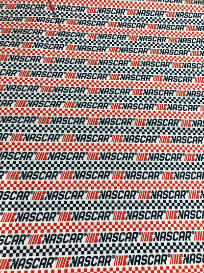 Licensed NASCAR Fabric,  100% Cotton Fabric, Sewing, checkered flag, NASCAR racing fabric, fabric for boys, fabric for men, mancave