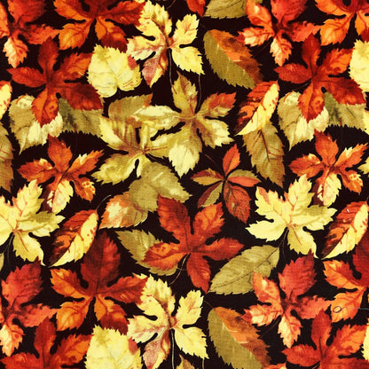 Wide fabric, Autumn Leaves Fabric, Fall Fabric, Cotton Fabric, Sewing, quilting, Rust leaves, autumn fabric, fall leaves