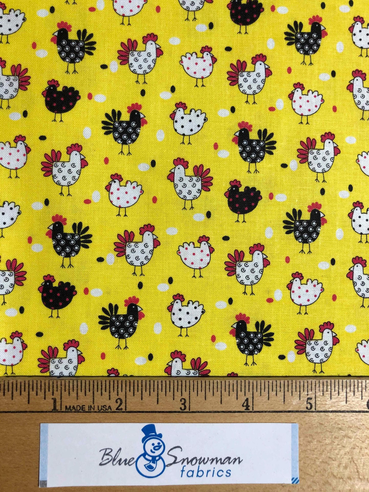 Fabric Traditions Chickens Fabric,  100% Cotton Fabric, Sewing, quilting, Yellow Farm Fabric, Chicken and the Egg, Kitchen fabric