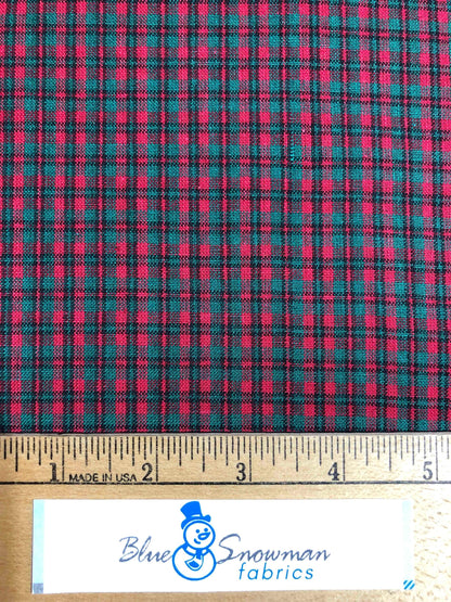 Christmas Plaid, Fabric by the Yard, Red Plaid, Jumper, Plaid Skirt, Sewing, crafting, Christmas Craft, Christmas decor