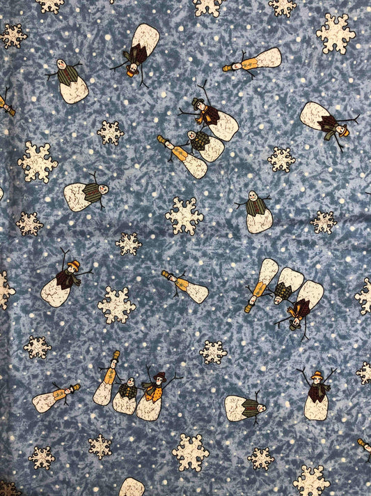 Cranston Christmas fabric, Fabric by the Yard, snowman fabric, Sewing, quilting, crafting, Christmas Craft, Christmas decor, Leslie Beck