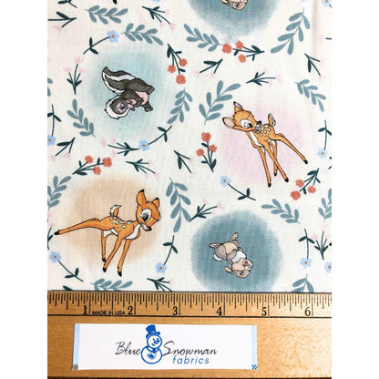 Licensed Disney Bambi Fabric, Cotton Fabric, Sewing, quilting fabric, fabric for kids, children's fabric, Disney fabric, Springs Creative