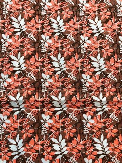 Synergy Leaf Fabric, 100%Cotton Fabric,  Sewing, quilting fabric, coral leaf fabric, botanical, plant